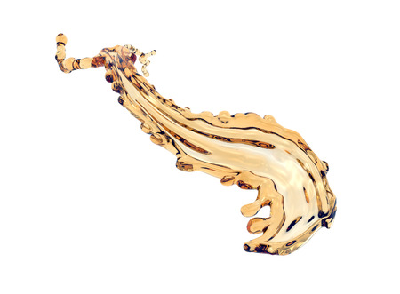 splash of oil isolated on white with clipping path.