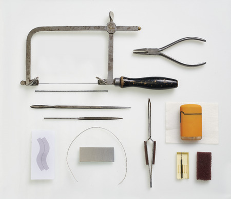 tools for making jewellery isolated on white.