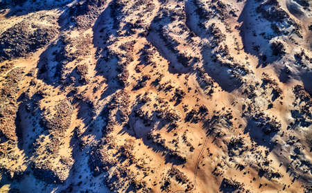 View of unique unique rock formation on the famous del Teide mountain volcano summit. Teide National Park, Tenerife, Canary Islands, Spain.の写真素材