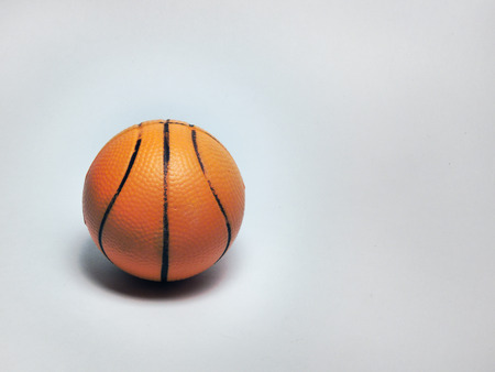 souvenir small basketball ball on paper backの写真素材