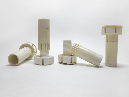 Plastic telescopic legs columns for furnitureの写真素材