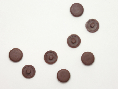 The plugs for furniture screws with countersunk headsの写真素材