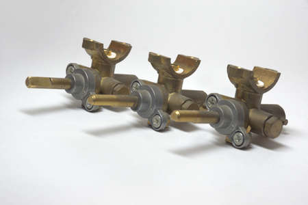 surface burner valves. several spare parts of gas stove