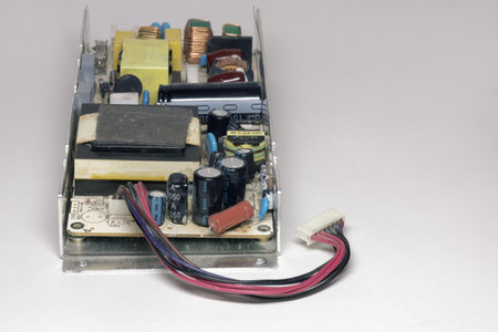 switching mode power supply, internal power module of LED monitor. closeup
