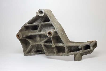 car mount bracket for alternator, air conditioning (A/C) and drive belt idler pulley. on white...