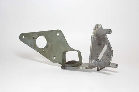 car exterior folding mirror inner metal frame. main aluminum element with hingeの写真素材