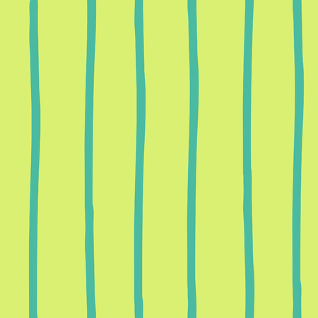 Hand drawn blue thin stripes on lime green background seamless patternの写真素材