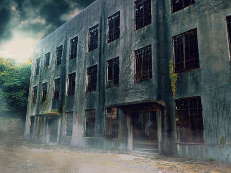 Spooky abandoned buildingの写真素材