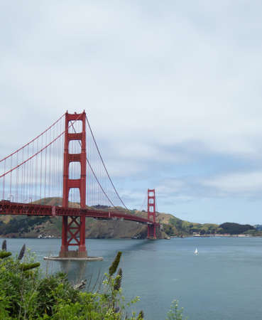 The Golden Gate Bridge in San Francisco in summer.