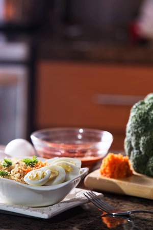 Delicious Cooked Ramen Noodes in Kitchen Settingの写真素材