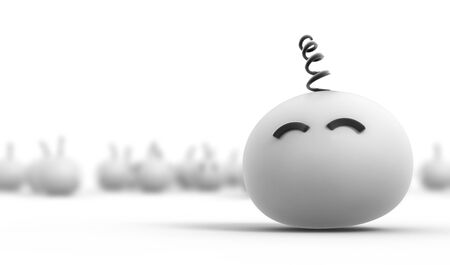 smiling personality. high resolution 3d rendering of a character. の写真素材