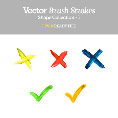 Vector Brush Strokes Collection のイラスト素材