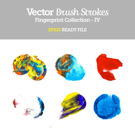 Vector Colorful Fingerprint Collection のイラスト素材