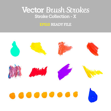 Vector Brush Strokes Collection のイラスト素材