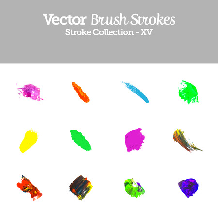 Vector Brush Strokes Collection のイラスト素材
