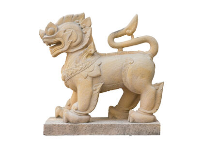 Lion statue stone in the Thailandのeditorial素材
