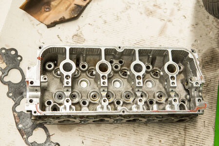 A Part of car engine is Cylinder headの写真素材