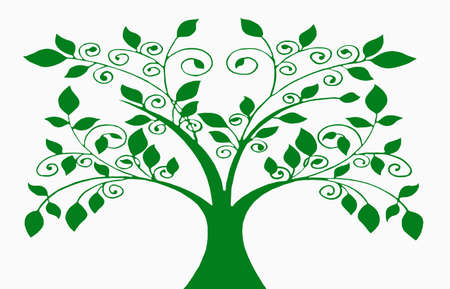 green graphic treeの写真素材