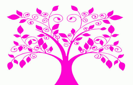 graphic tree  in the wallの写真素材