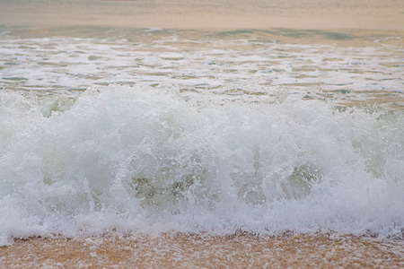 Wave sandy beach and background.の写真素材