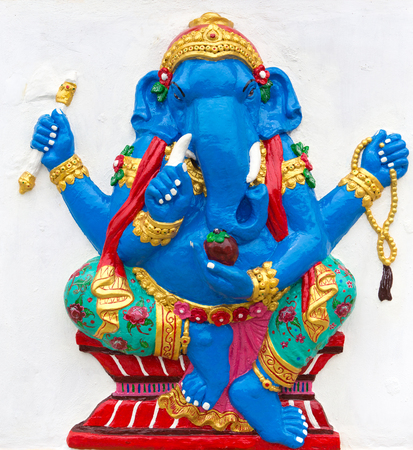 Ganesh isolated on white (God Success fo Hindu)の写真素材