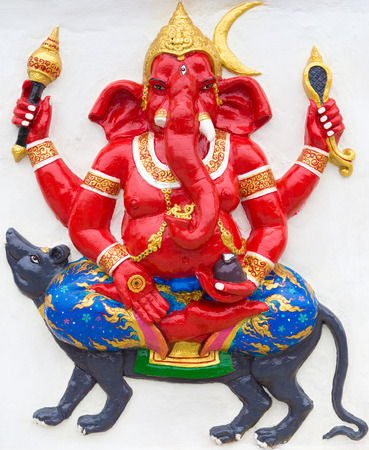 Ganesh isolated on white (God Success fo Hindu)の写真素材