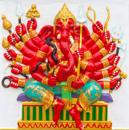 Ganesh isolated on white (God Success fo Hindu)の写真素材