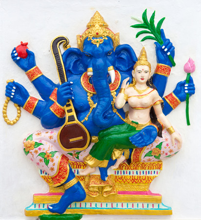 Ganesh isolated on white (God Success fo Hindu)の写真素材