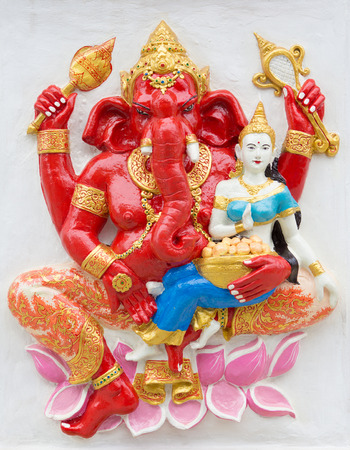 Ganesh isolated on white (God Success fo Hindu)の写真素材