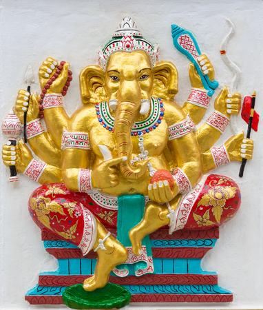 Ganesh isolated on white (God Success fo Hindu)の写真素材