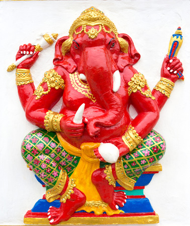 Ganesh isolated on white (God Success fo Hindu)の写真素材