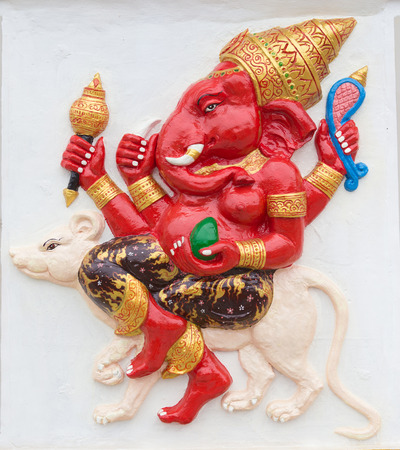 Ganesh isolated on white (God Success fo Hindu)の写真素材