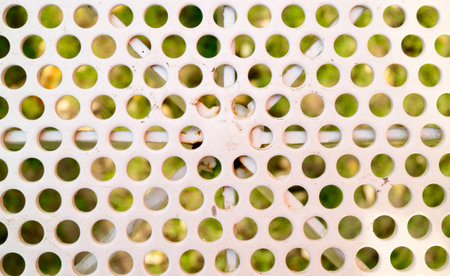White Metal with Holes Textureの写真素材
