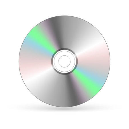 CD / DVD isolated on white. Realistic illustration.のイラスト素材