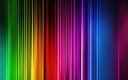 Absrtract multicolored rainbow rgb colors background. Colorful lines backdrop. AI generative.の素材