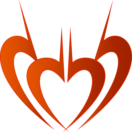 Heart illustrationの写真素材