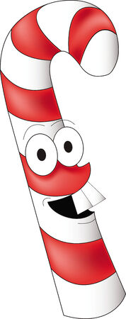 Cartoon candy cane Illustrationの写真素材