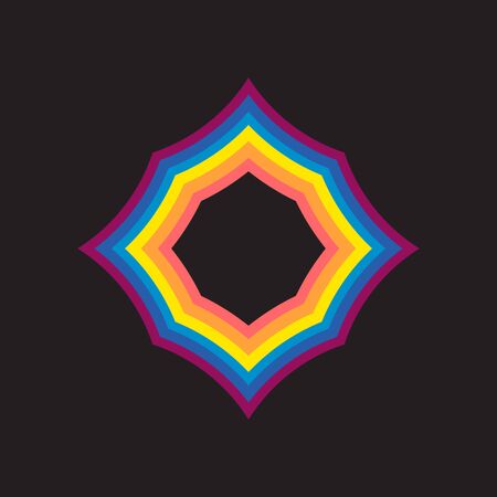 Simple Abstract colorful galaxy space star on black background