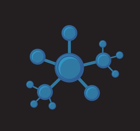 Vector illustration of green network abstract sctructure. Conection between cells. 3D view.のイラスト素材