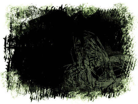 Abstract grange background with boarder in black green and white coloursの写真素材