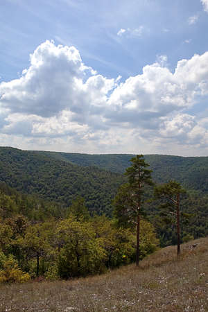 Samara Bend State Natural National Park located in the Samara region Rosiiya view from Mount Strelnayaの写真素材