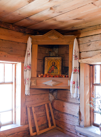 Russian village house decoration utensils 19th centuryの写真素材