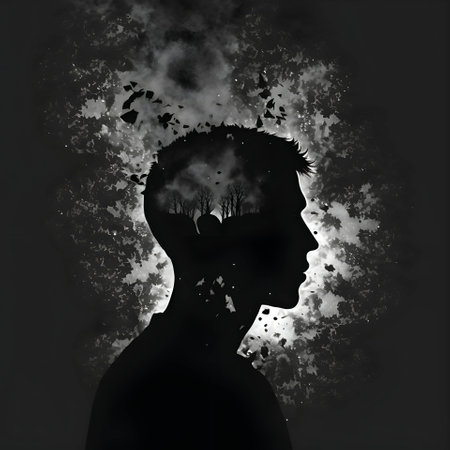 Vector illustration of a young man in black silhouette against a clean white background, capturing graceful forms.のイラスト素材