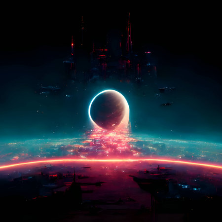 planets in space planets in spaceのイラスト素材