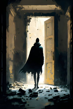 Vector illustration of a person in black silhouette against a clean light background, capturing graceful forms.のイラスト素材