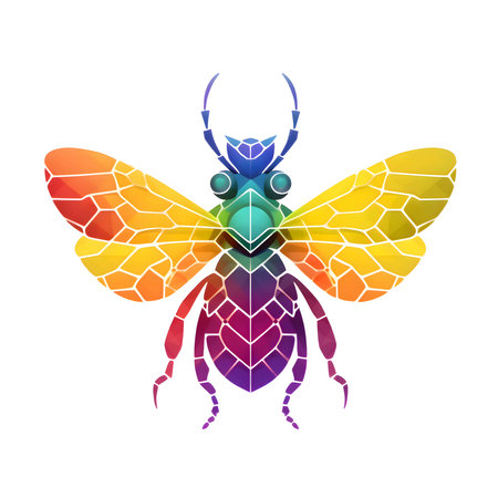 Colorful flying dragonfly isolated on a white background, showcasing its vibrant wings and delicate form.のイラスト素材