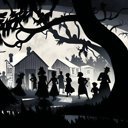 Vector illustration of many women in black silhouette against a clean white background, capturing graceful forms.のイラスト素材