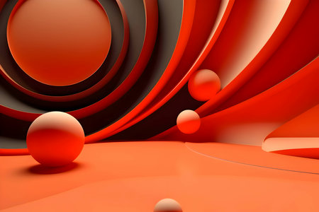 An abstract background adorned with a multitude of colorful geometric shapes, including circles and spirals, creating a lively and captivating visual composition.のイラスト素材