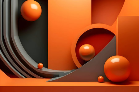 An abstract background adorned with a multitude of colorful geometric shapes, including circles and spirals, creating a lively and captivating visual composition.のイラスト素材