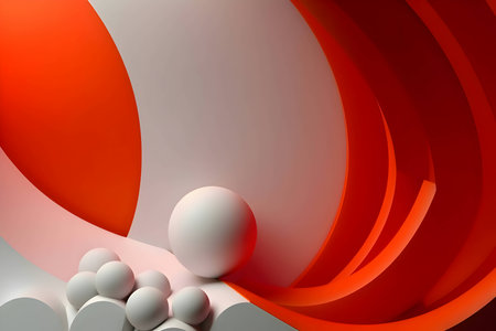 An abstract background adorned with a multitude of colorful geometric shapes, including circles and spirals, creating a lively and captivating visual composition.のイラスト素材